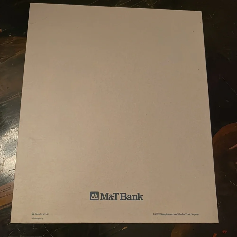 Vintage 1993 M&T Bank Business and Professional Banking folder